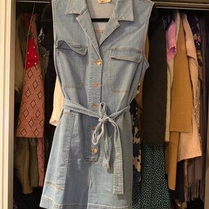 Faherty Blue Denim Romper